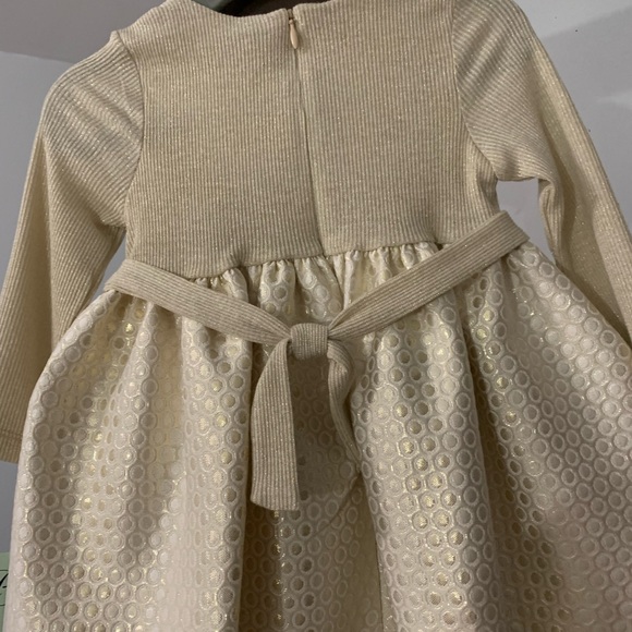 NWT Bonnie Jean Baby Girl Gold Fancy Dress - Size 12 Months - Picture 9 of 10